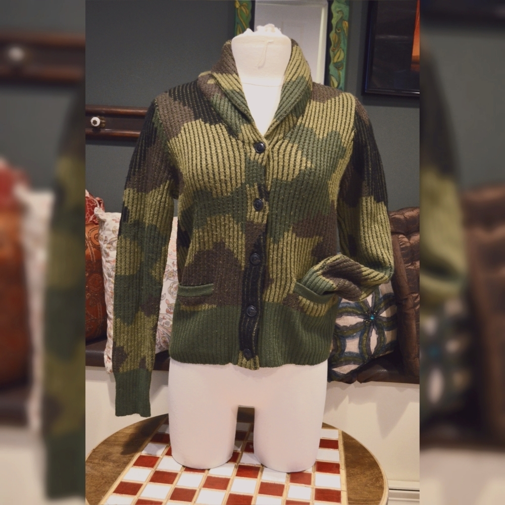 👟Denim & Supply R.L Camo Cardigan